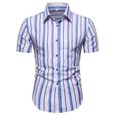 camisa masculina listrada de botão