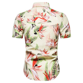 camisa masculina floral de botão