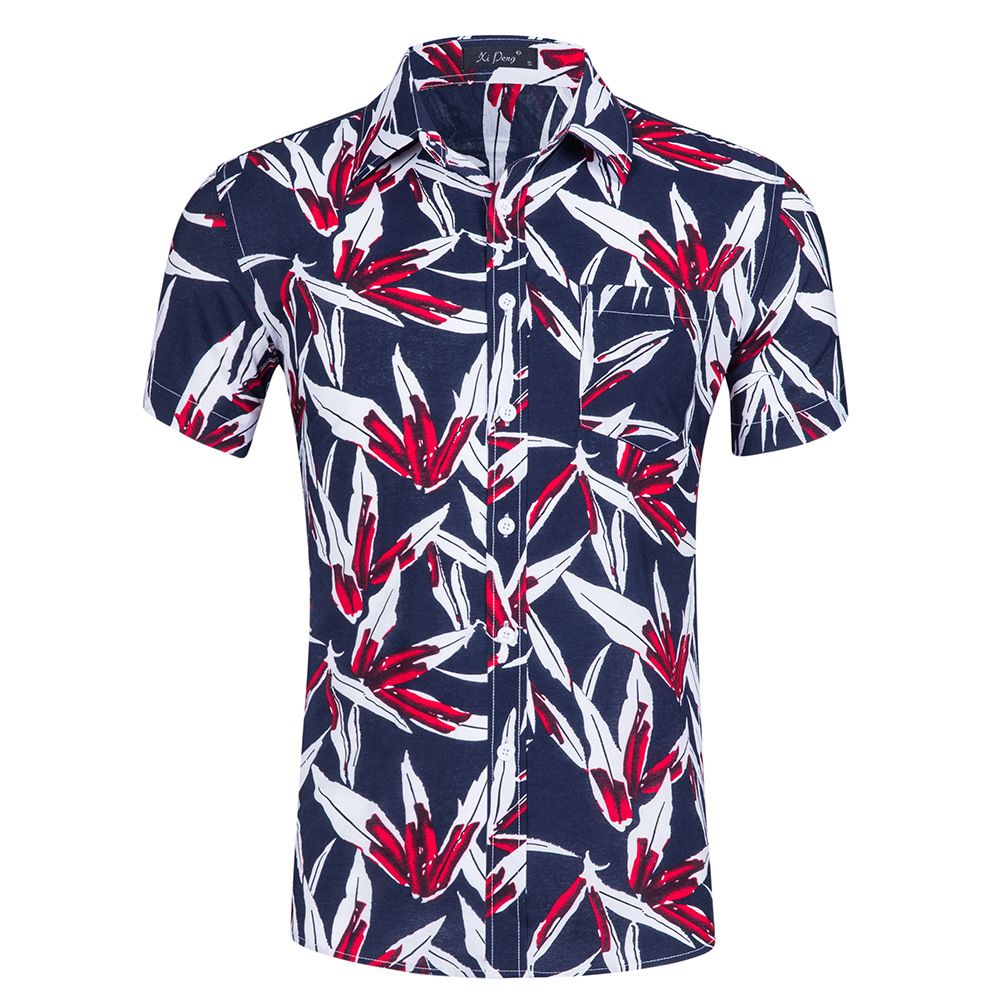 camisa masculina floral estampada