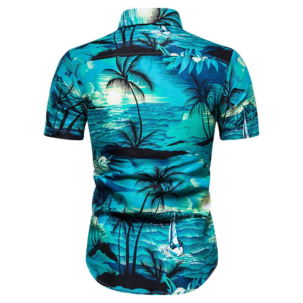 camisa masculina floral de botão