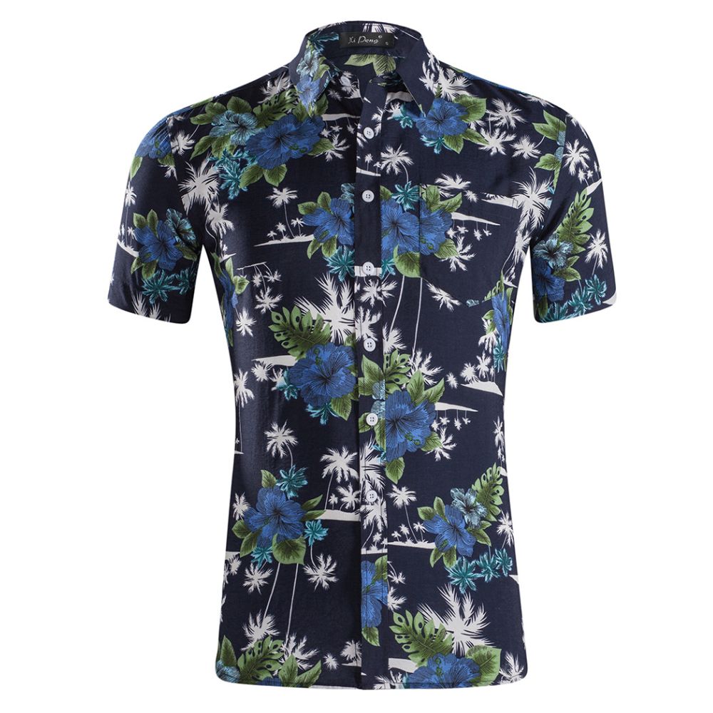 camisa masculina floral estampada