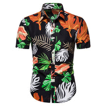 camisa masculina floral de botão