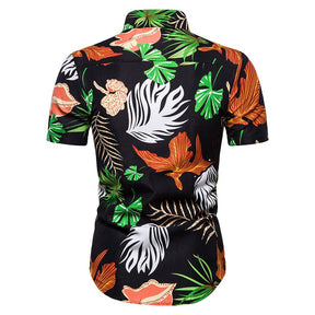 camisa masculina floral de botão