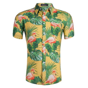 camisa masculina floral estampada