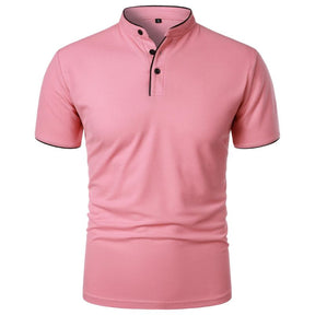 camisa gola padre rosa