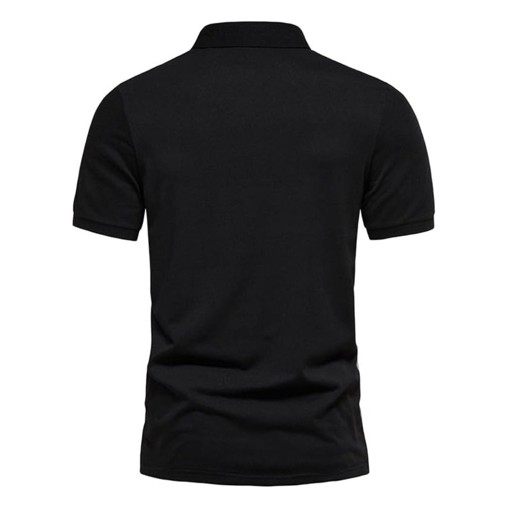 camisa polo masculina cinza com preto