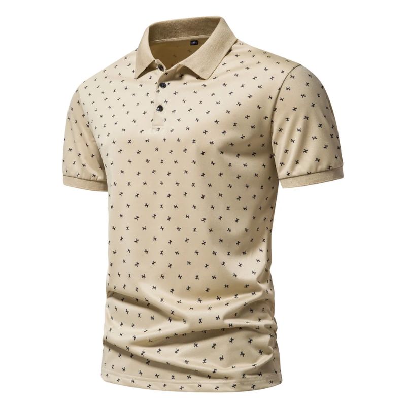 camisa polo masculina bege