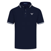 camisa polo masculina azul escuro