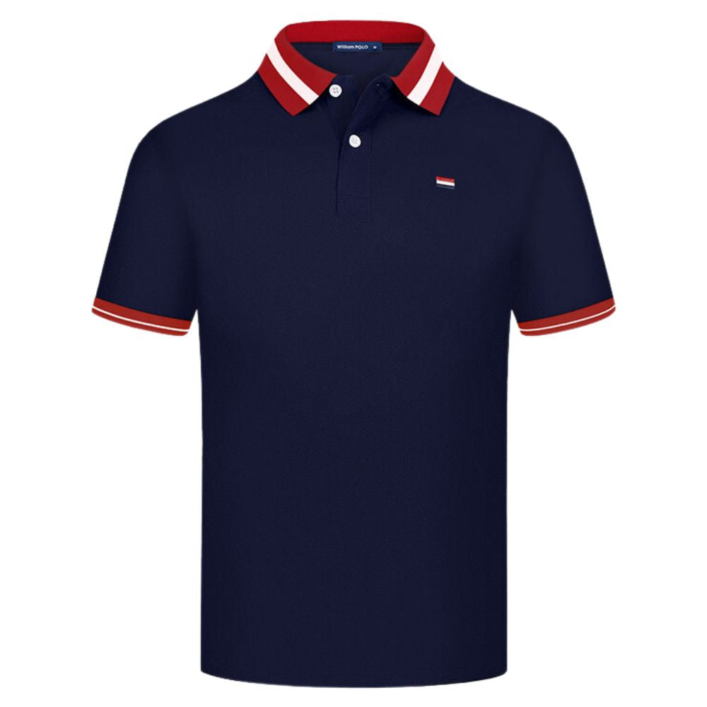 camisa polo masculina azul escuro