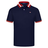 camisa polo masculina azul escuro