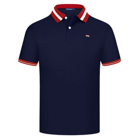 camisa polo masculina azul escuro